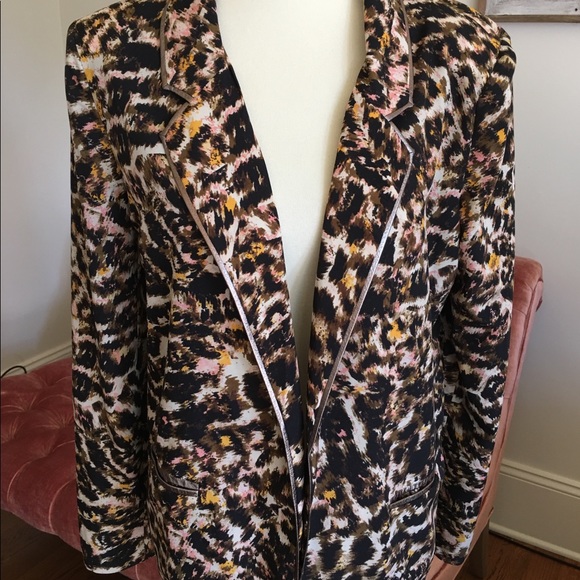 PJK Blazer with leather trim -NWOT - Picture 2 of 7